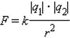 Interaction of two charged bodies.